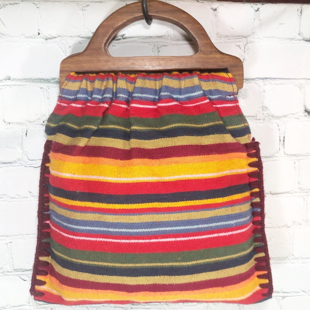 Abercrombie clutch with wooden handles - Picture 7 of 7